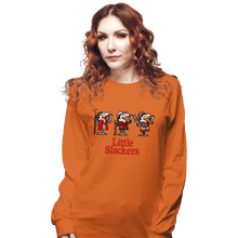Load image into Gallery viewer, Daily_Deal_Shirts Long Sleeve Shirts, Unisex / Small / Orange Little Slackers
