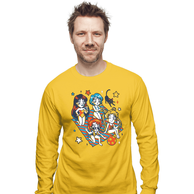 Secret_Shirts Long Sleeve Shirts, Unisex / Small / Gold Summer Moon