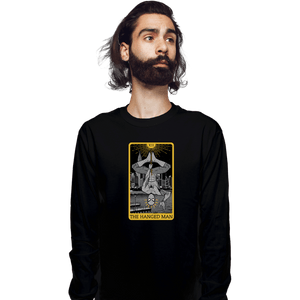 Shirts Long Sleeve Shirts, Unisex / Small / Black Tarot The Hanged Man
