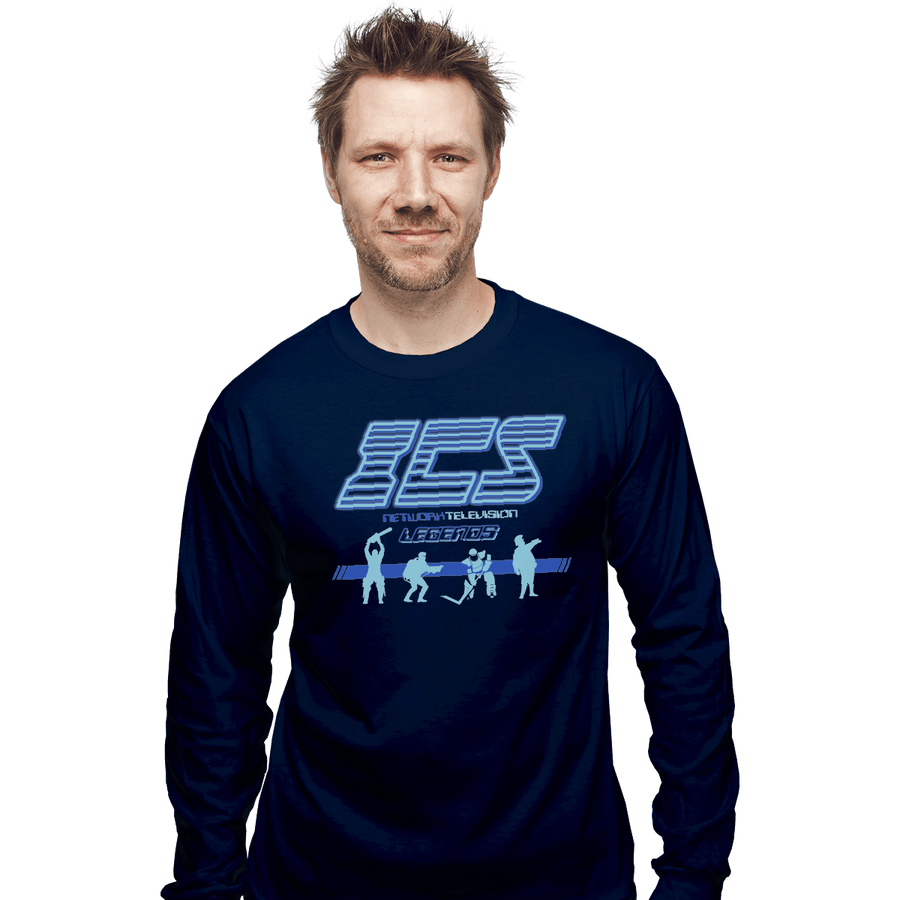 Shirts Long Sleeve Shirts, Unisex / Small / Navy Running Man ICS Legends