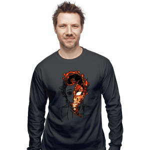 Daily_Deal_Shirts Long Sleeve Shirts, Unisex / Small / Charcoal Power God Of Fire