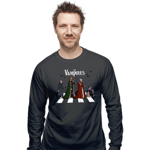 Daily_Deal_Shirts Long Sleeve Shirts, Unisex / Small / Charcoal The Vampires Road