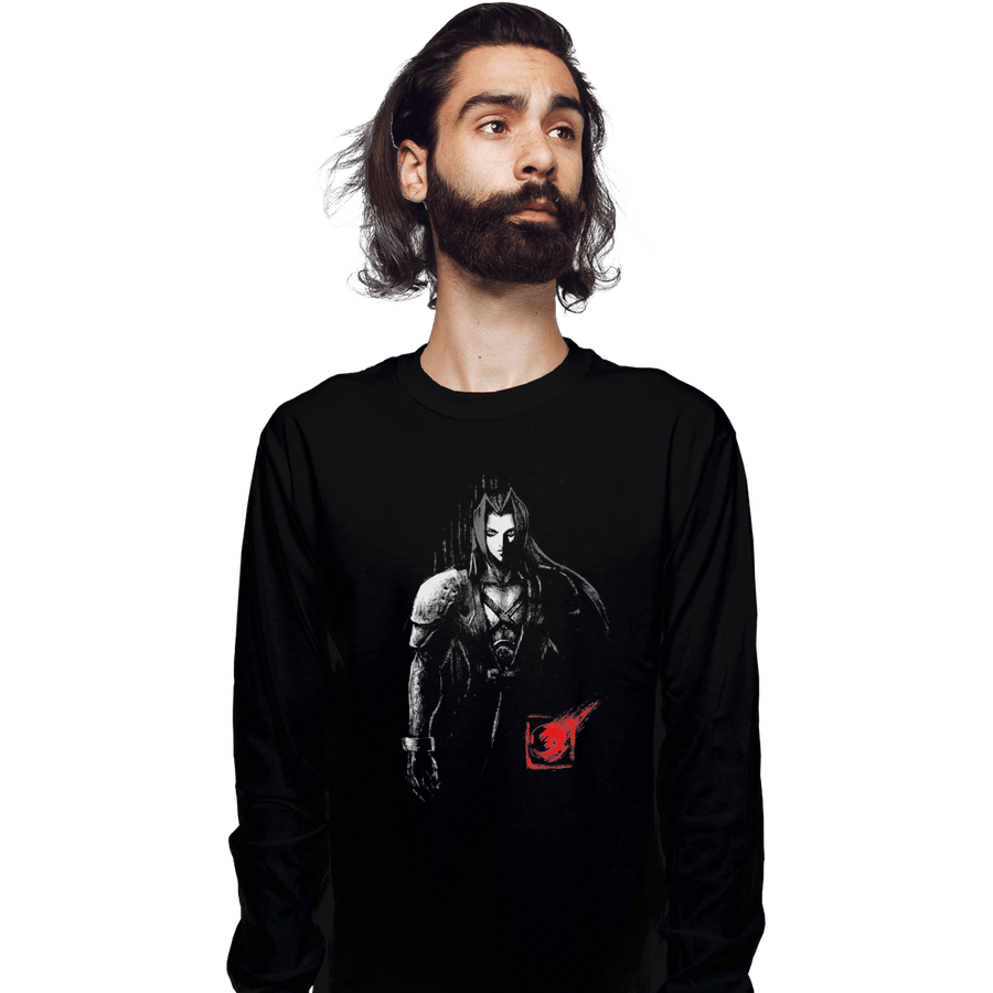Shirts Long Sleeve Shirts, Unisex / Small / Black One Winged Angel Ink