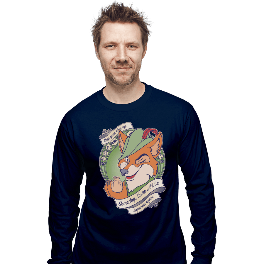 Shirts Long Sleeve Shirts, Unisex / Small / Navy Keep Your Chin Up