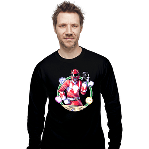 Daily_Deal_Shirts Long Sleeve Shirts, Unisex / Small / Black Red Ranger Dance