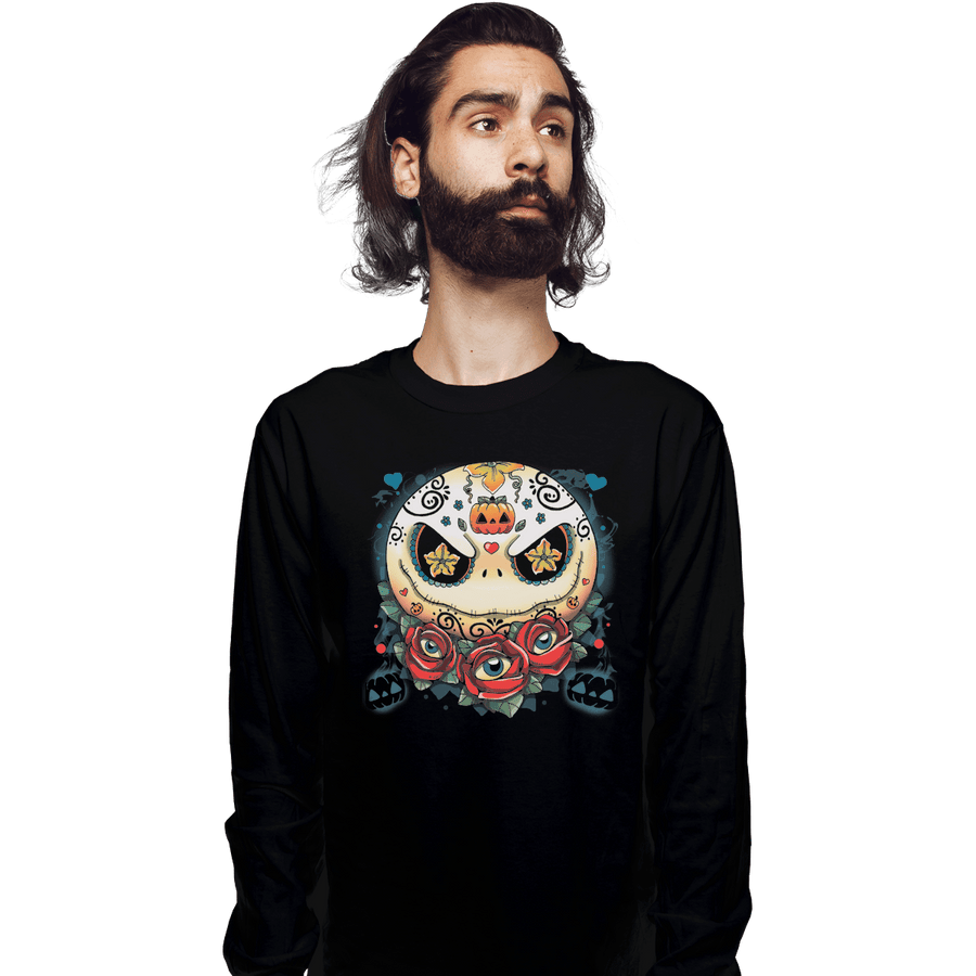 Shirts Long Sleeve Shirts, Unisex / Small / Black Jack Calavera