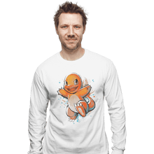 Load image into Gallery viewer, Shirts Long Sleeve Shirts, Unisex / Small / White Fire Ink
