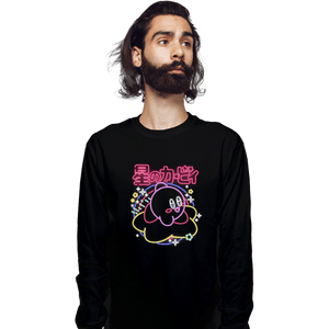 Daily_Deal_Shirts Long Sleeve Shirts, Unisex / Small / Black Neon Kirby