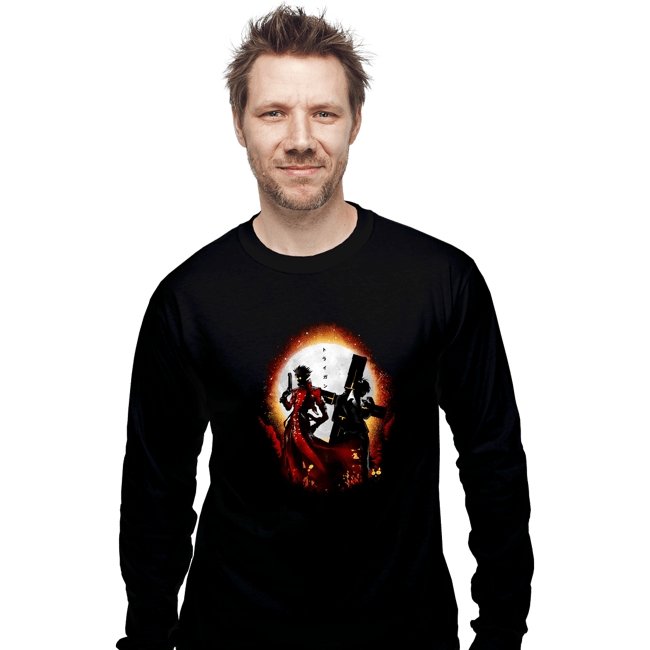 Daily_Deal_Shirts Long Sleeve Shirts, Unisex / Small / Black 60 Billion Double Dollar Man