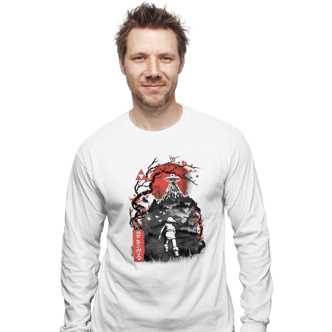 Daily_Deal_Shirts Long Sleeve Shirts, Unisex / Small / White Sumie Awakening