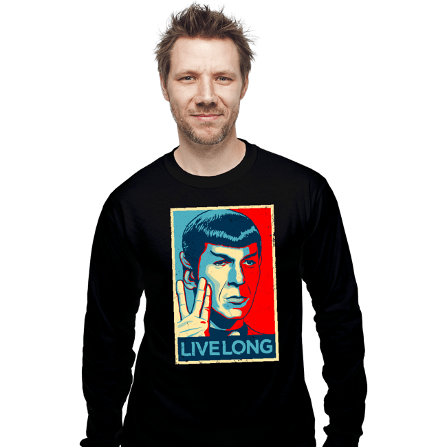 Daily_Deal_Shirts Long Sleeve Shirts, Unisex / Small / Black Live Long