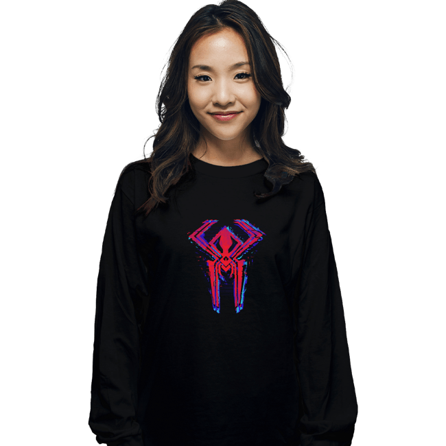 Daily_Deal_Shirts Long Sleeve Shirts, Unisex / Small / Black Vampire Glitch
