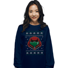 Load image into Gallery viewer, Shirts Long Sleeve Shirts, Unisex / Small / Navy The Larvas Hunter Christmas
