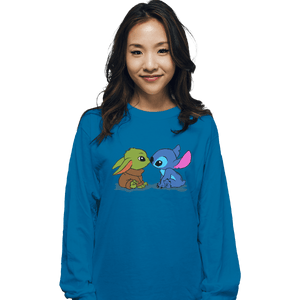 Shirts Long Sleeve Shirts, Unisex / Small / Sapphire Kawaii Babies