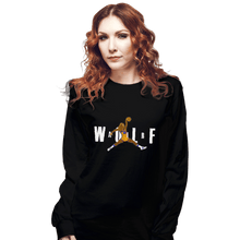 Load image into Gallery viewer, Shirts Long Sleeve Shirts, Unisex / Small / Black Air Wolf &#39;85
