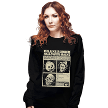 Load image into Gallery viewer, Shirts Long Sleeve Shirts, Unisex / Small / Black Three Halloween Masks

