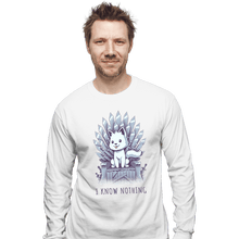 Load image into Gallery viewer, Shirts Long Sleeve Shirts, Unisex / Small / White I Know Nothing
