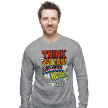 Load image into Gallery viewer, Daily_Deal_Shirts Long Sleeve Shirts, Unisex / Small / Sports Grey Just Cause A Guy Reads Comics
