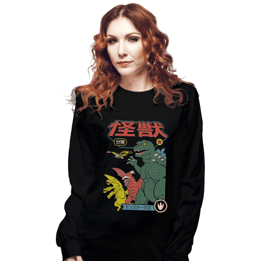 Shirts Long Sleeve Shirts, Unisex / Small / Black Kaiju Sentai