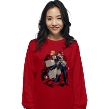 Load image into Gallery viewer, Shirts Long Sleeve Shirts, Unisex / Small / Red Cross Fire
