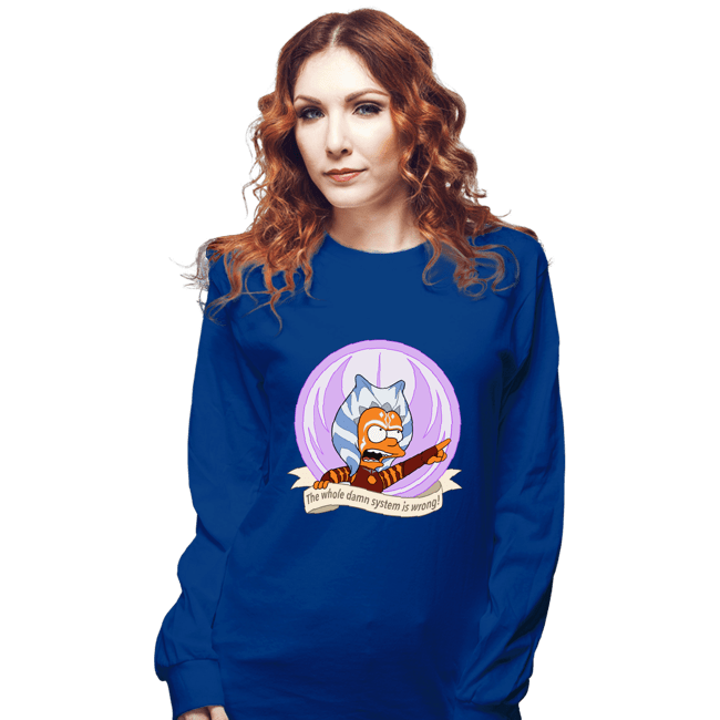 Daily_Deal_Shirts Long Sleeve Shirts, Unisex / Small / Royal Blue Angry Padawan
