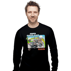 Shirts Long Sleeve Shirts, Unisex / Small / Black Super Movie Kart