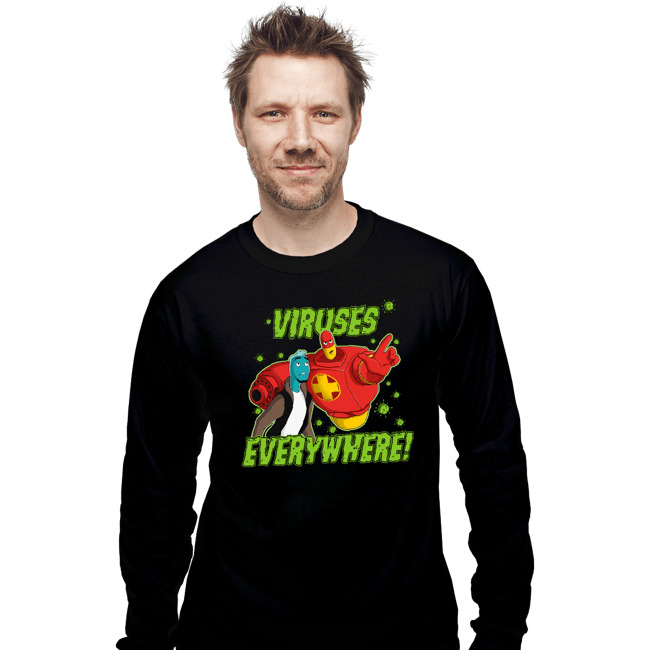 Daily_Deal_Shirts Long Sleeve Shirts, Unisex / Small / Black Viruses Everywhere