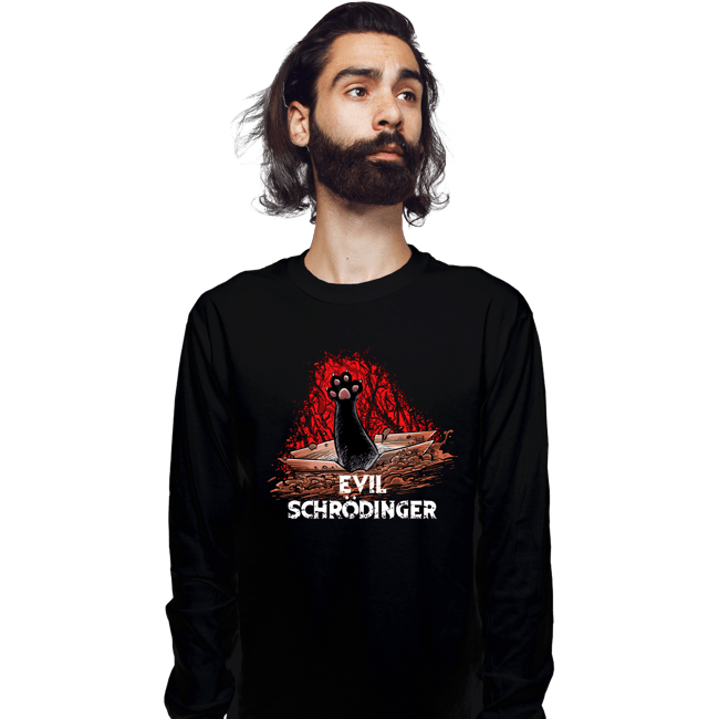 Secret_Shirts Long Sleeve Shirts, Unisex / Small / Black Evil Schrödinger