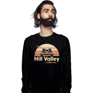 Daily_Deal_Shirts Long Sleeve Shirts, Unisex / Small / Black Visit Hill Valley