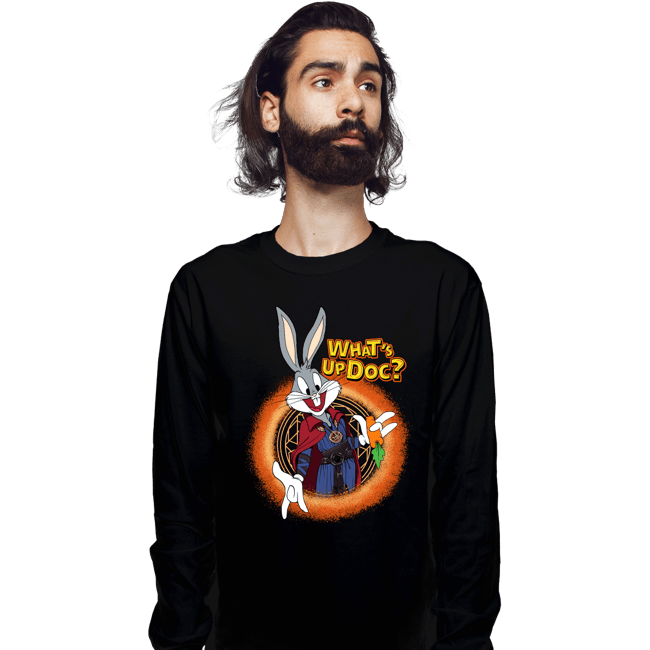 Daily_Deal_Shirts Long Sleeve Shirts, Unisex / Small / Black Doctor Bunny Looneyverse