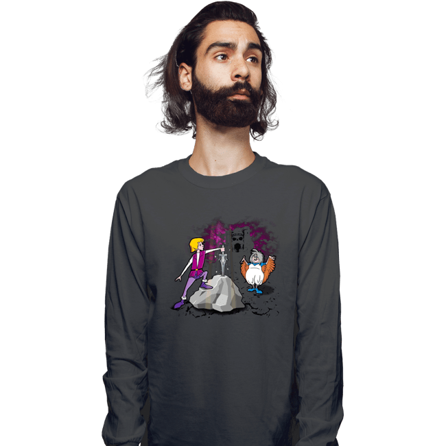 Secret_Shirts Long Sleeve Shirts, Unisex / Small / Charcoal Sword In The Grayskull