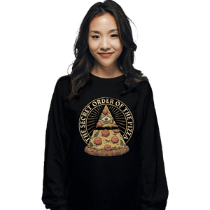 Daily_Deal_Shirts Long Sleeve Shirts, Unisex / Small / Black Secret Order Of The Pizza