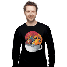 Load image into Gallery viewer, Shirts Long Sleeve Shirts, Unisex / Small / Black Cup Of Fire
