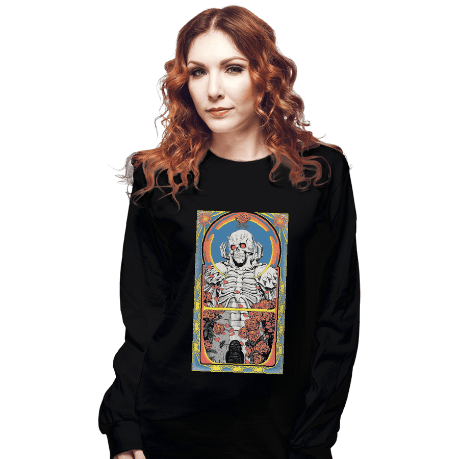 Shirts Long Sleeve Shirts, Unisex / Small / Black Skull Knight