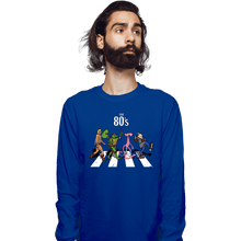 Load image into Gallery viewer, Daily_Deal_Shirts Long Sleeve Shirts, Unisex / Small / Royal Blue The 80&#39;s Road
