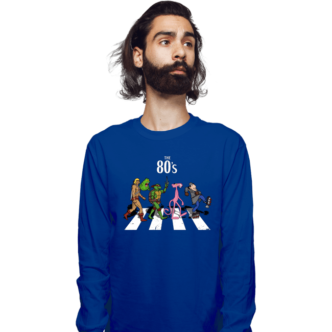 Daily_Deal_Shirts Long Sleeve Shirts, Unisex / Small / Royal Blue The 80's Road