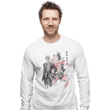 Load image into Gallery viewer, Shirts Long Sleeve Shirts, Unisex / Small / White Killer Queen Sumi-e
