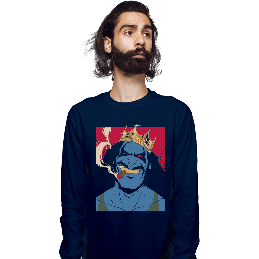 Shirts Long Sleeve Shirts, Unisex / Small / Navy Notorious FRAG