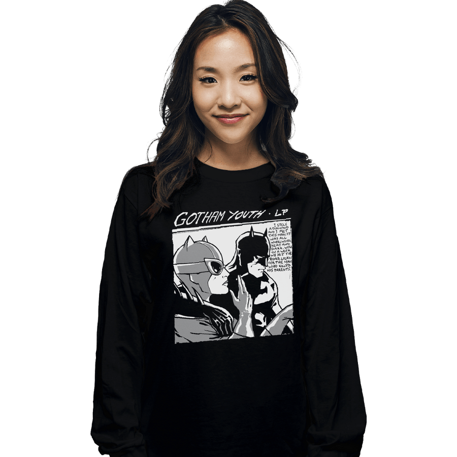 Shirts Long Sleeve Shirts, Unisex / Small / Black Gotham Youth