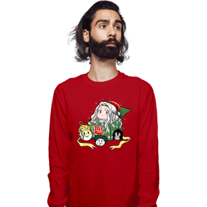 Daily_Deal_Shirts Long Sleeve Shirts, Unisex / Small / Red Christmas Of Heroes