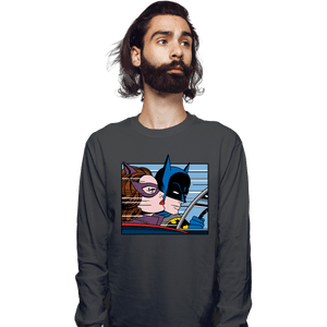 Shirts Long Sleeve Shirts, Unisex / Small / Charcoal In The Batmobile
