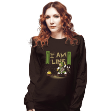 Load image into Gallery viewer, Shirts Long Sleeve Shirts, Unisex / Small / Dark Chocolate I Am Link
