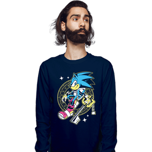 Daily_Deal_Shirts Long Sleeve Shirts, Unisex / Small / Navy Sonic Kingdom Hearts