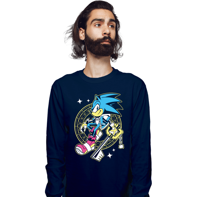 Daily_Deal_Shirts Long Sleeve Shirts, Unisex / Small / Navy Sonic Kingdom Hearts