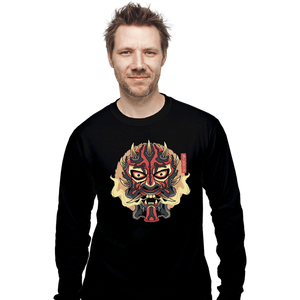 Shirts Long Sleeve Shirts, Unisex / Small / Black Nightbrother Oni Mask