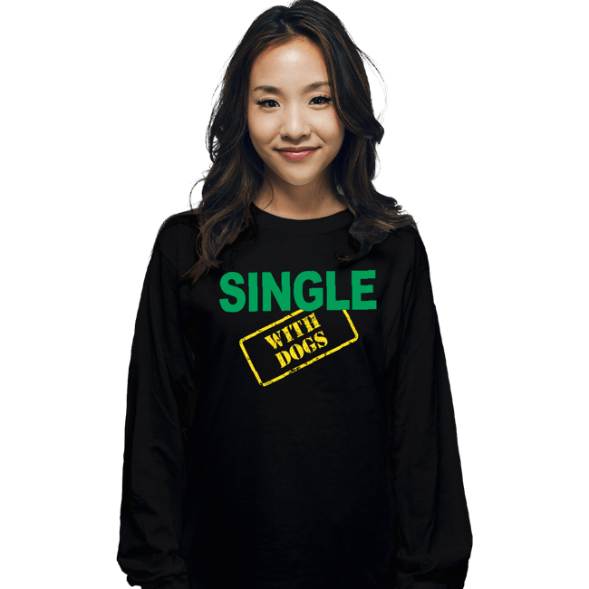Daily_Deal_Shirts Long Sleeve Shirts, Unisex / Small / Black Single With Dogs