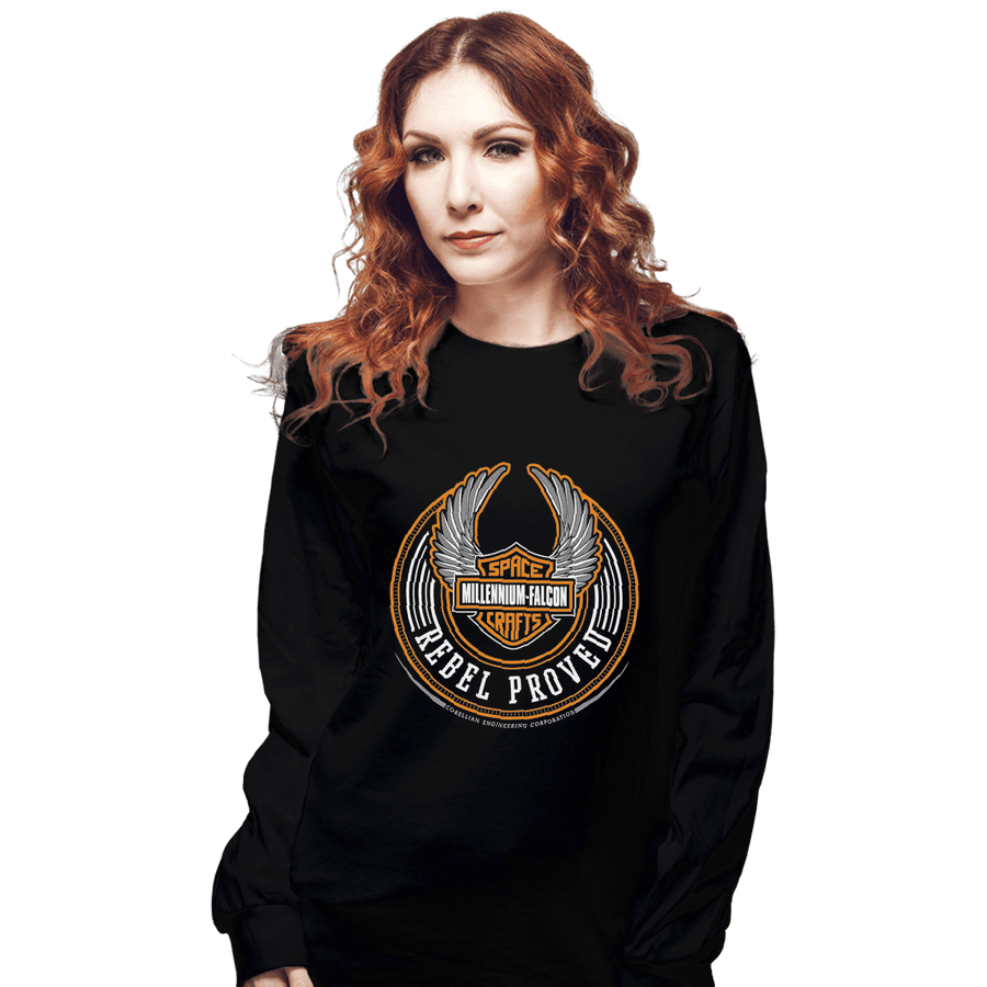 Shirts Long Sleeve Shirts, Unisex / Small / Black Rebel Proved