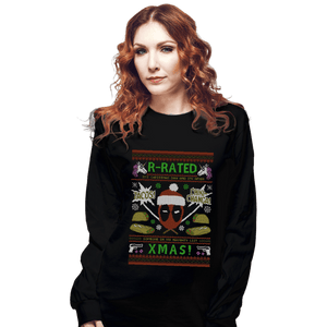 Shirts Long Sleeve Shirts, Unisex / Small / Black Rated R Christmas