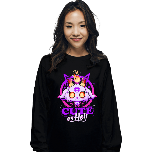 Daily_Deal_Shirts Long Sleeve Shirts, Unisex / Small / Black Cute As Hell Tee
