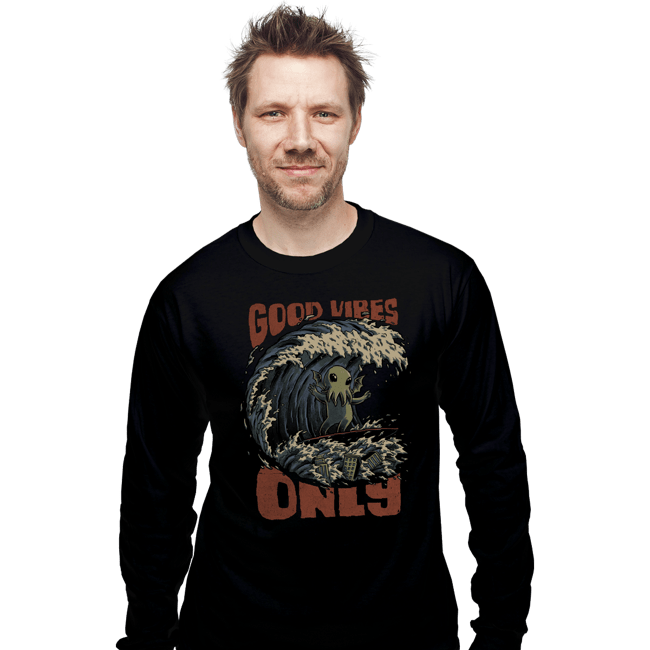 Secret_Shirts Long Sleeve Shirts, Unisex / Small / Black Good Vibes Only